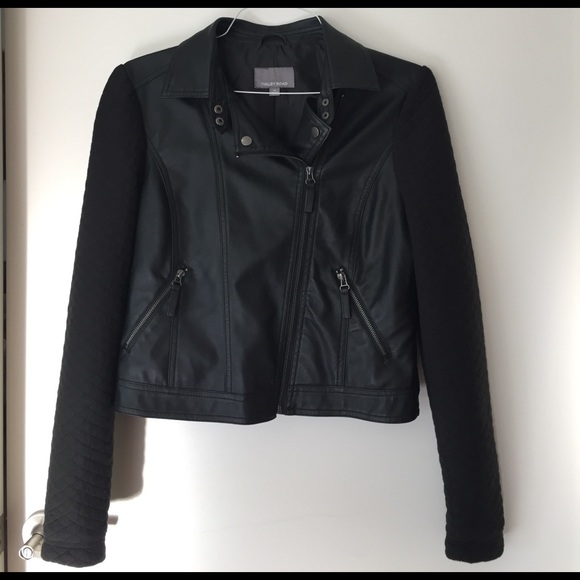 Mixed Material Moto Jacket - Picture 1 of 4